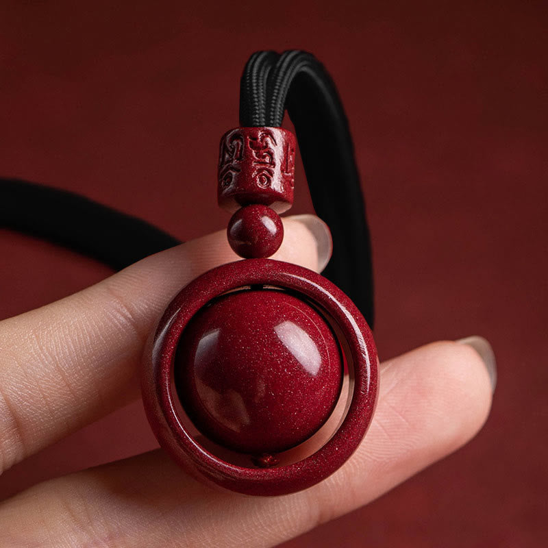 Buddha Stones Cinnabar Om Mani Padme Hum PiXiu Blessing Lucky Bead Necklace Pendant - image 16