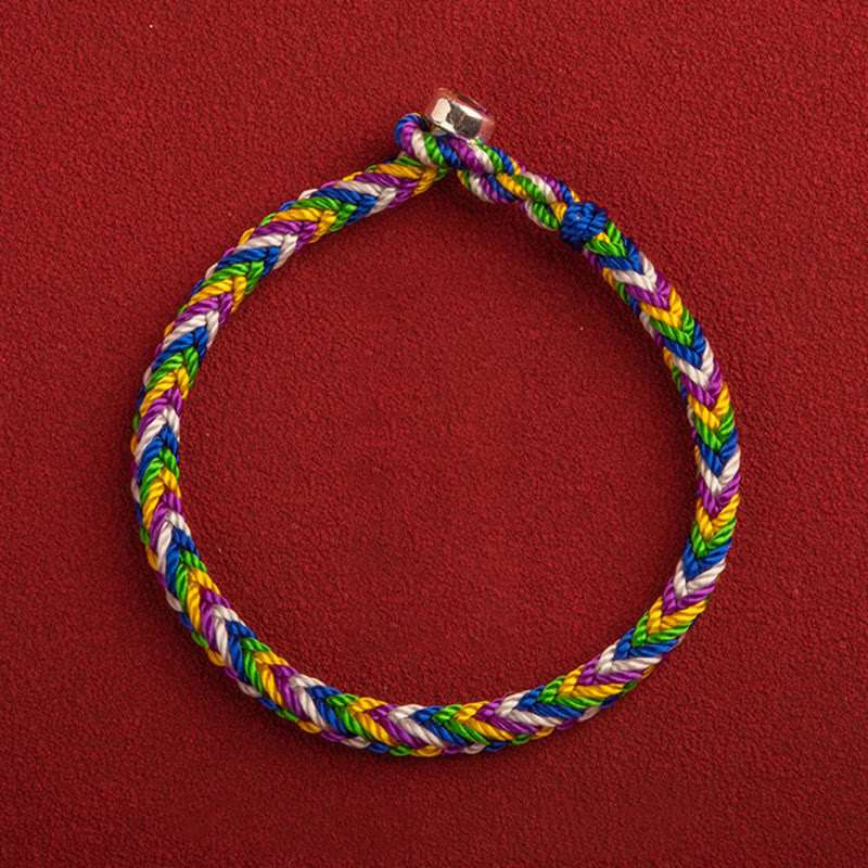 Buddha Stones "May everything go your way" Lucky Multicolored Bracelet - 19cm - Alloy Buckle - image 0