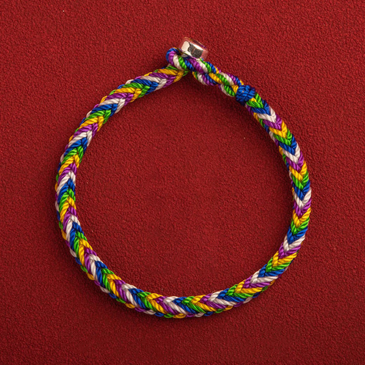 Buddha Stones "May everything go your way" Lucky Multicolored Bracelet - 19cm - Alloy Buckle - image 0
