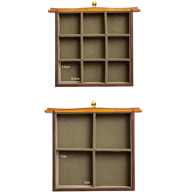 Buddha Stones Vintage Large Capacity Wooden Jewelry Box Jewelry Storage Box With Mirror - image 15