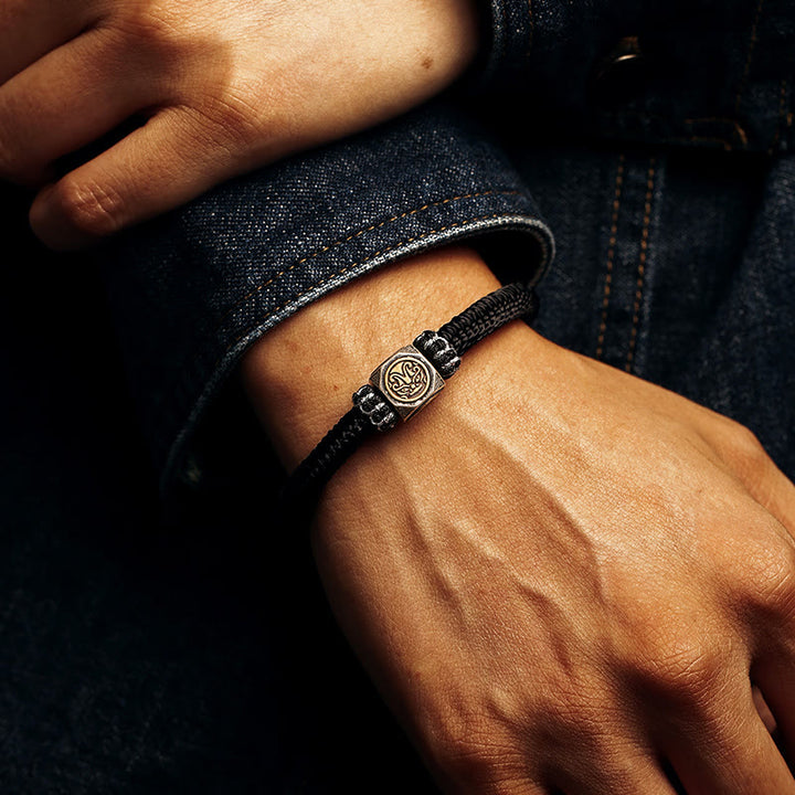 Buddha Stones 925 Sterling Silver Perfect Knot King Kong Knot Faith Strength Bracelet - image 11