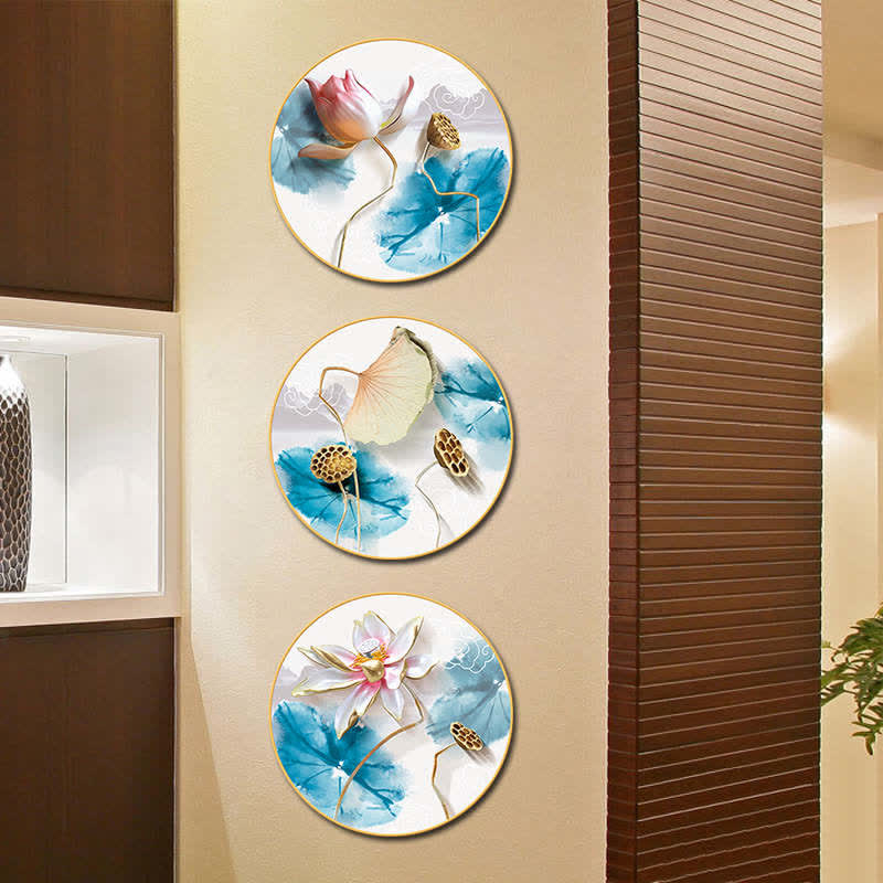 3Pcs Lotus Flower Meditation Enlightenment Wall Art Stickers - image 5
