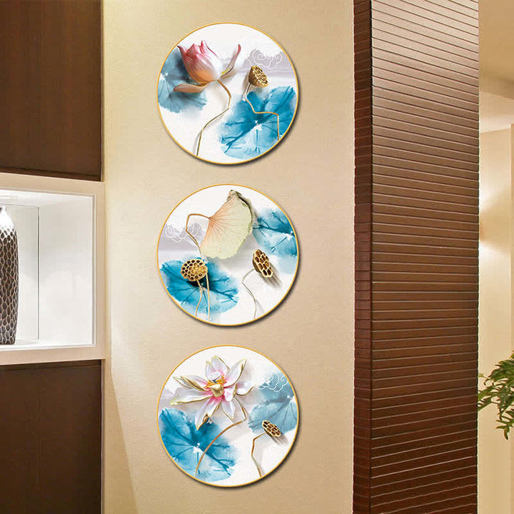 3Pcs Lotus Flower Meditation Enlightenment Wall Art Stickers - image 5