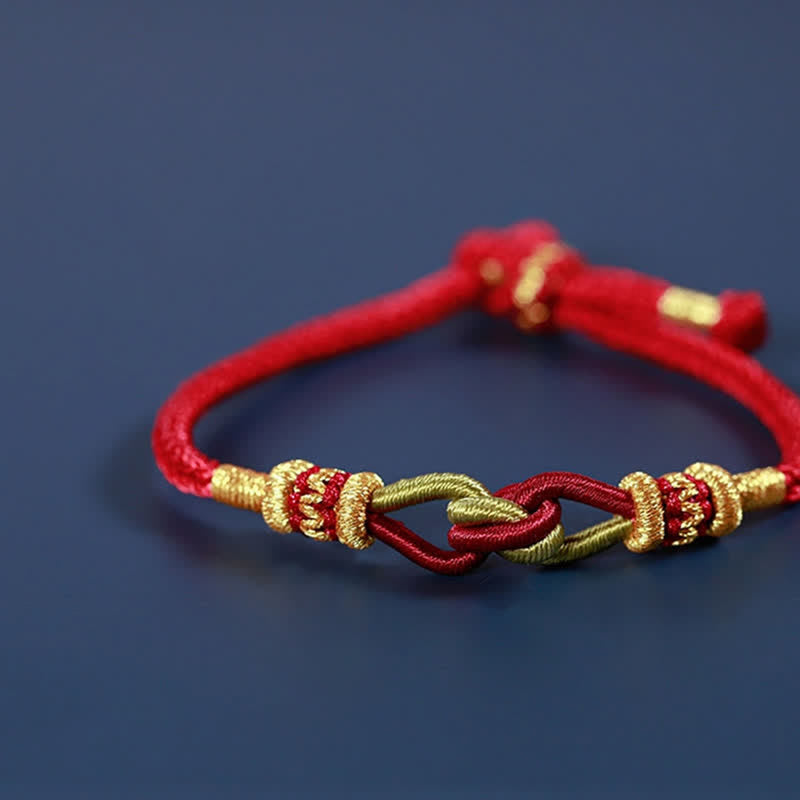 Buddha Stones Handmade Knotting Faith Strength Braid String Bracelet - image 2