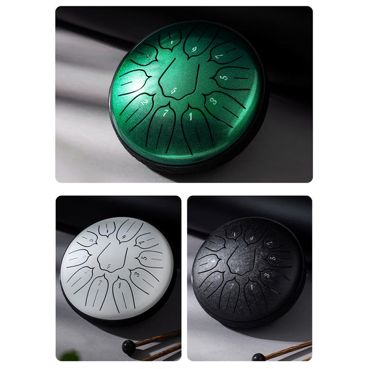 Buddha Stones Steel Tongue Drum Sound Healing Meditation Yoga Lotus Drum Kit 11 Note 6 Inch - image 21