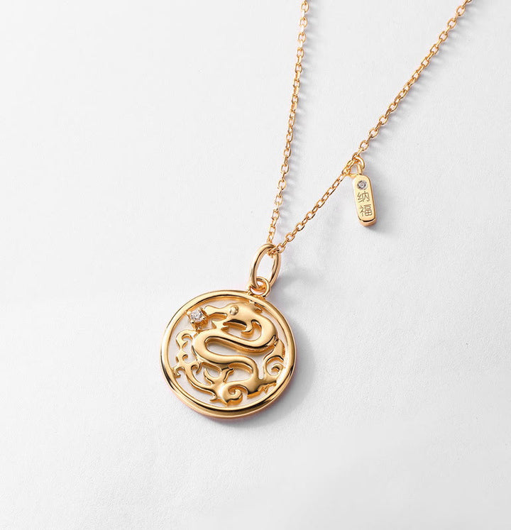 ❗❗❗A Flash Sale- Buddha Stones 925 Sterling Silver Tridacna Stone Year of the Dragon Fu Character Luck Strength Necklace Pendant - image 2