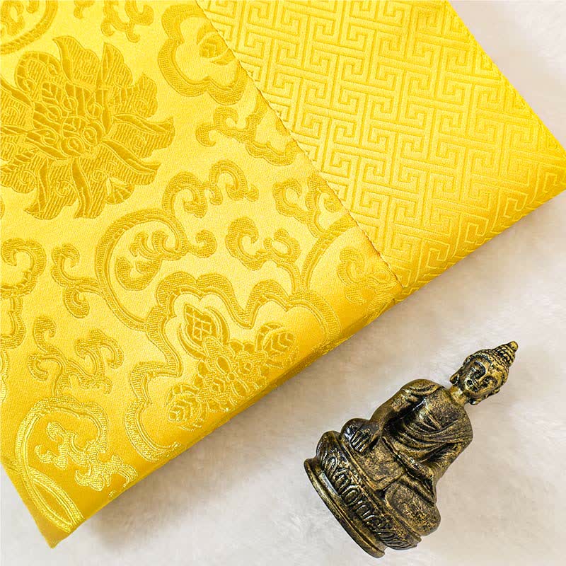 Prayer Altar Flower Dragon Pattern Tibetan Auspicious Symbols Jacquard Mat - image 1