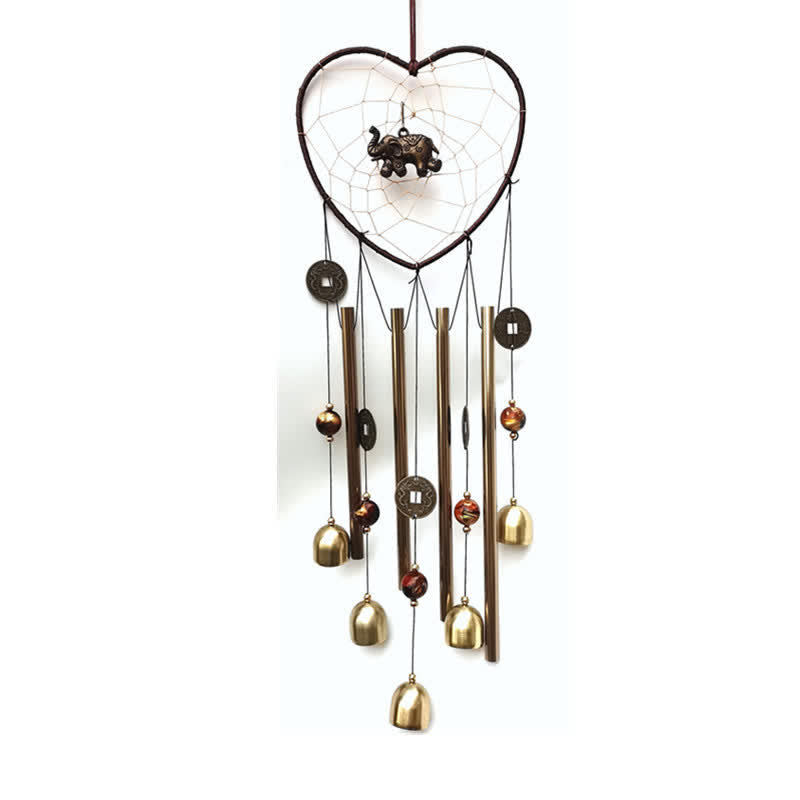 Buddha Stones Dream Catchers Love Elephant Boat Wall Hanging Chime Bell Handmade Home Decoration - Elephant - image 9