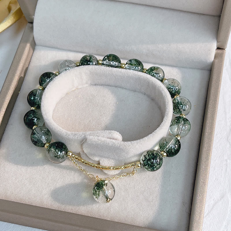 Buddha Stones Green Phantom Crystal Confidence Charm Bracelet - image 6