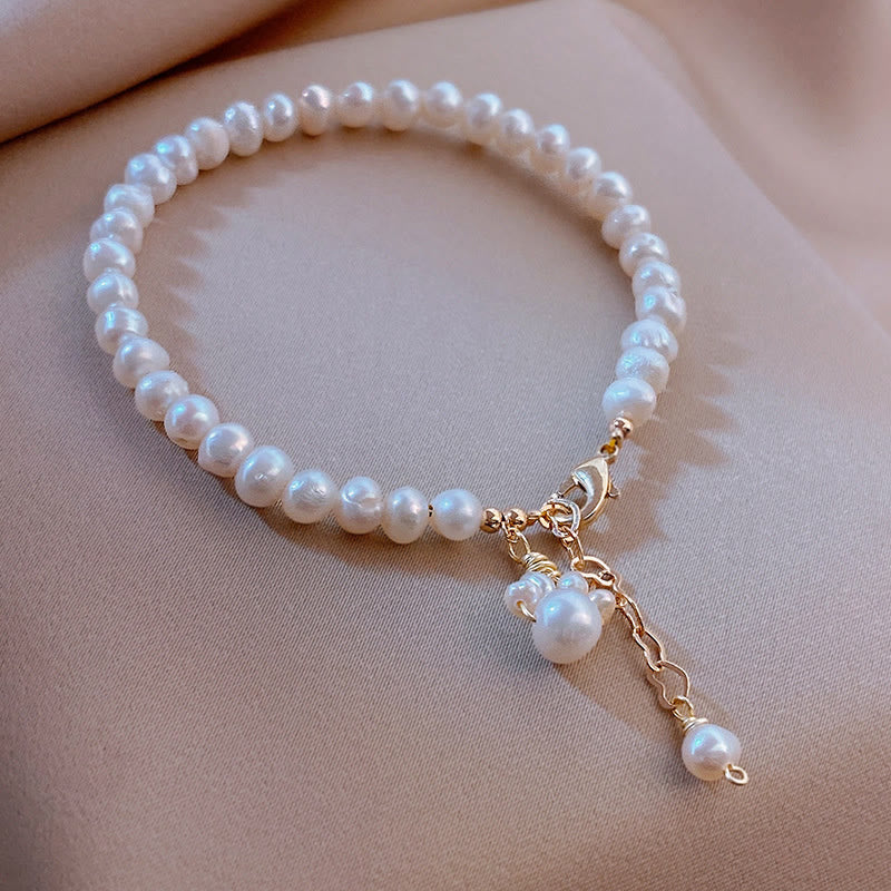 Buddha Stones Pearl Cat Paw Healing Chain Bracelet - image 2