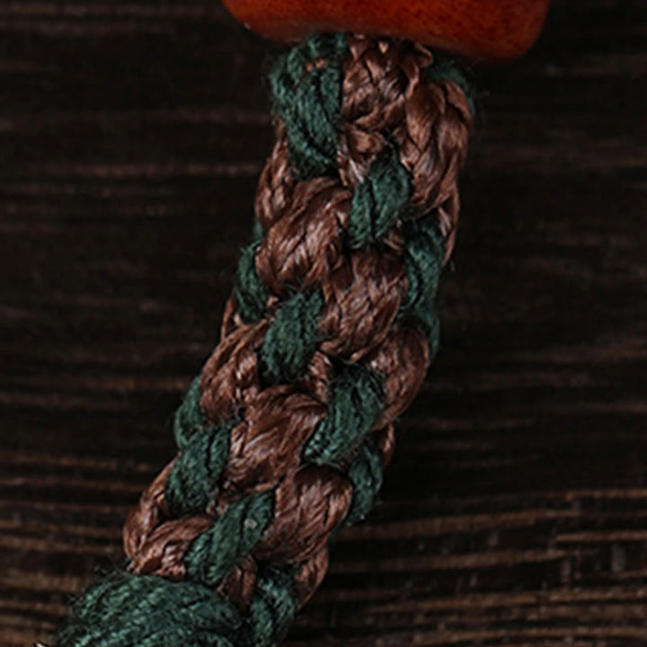 Buddha Stones Handmade Tibetan Silver 925 Sterling Silver Zakiram Goddess of Wealth Camel Bone Protection Braided Bracelet - image 8