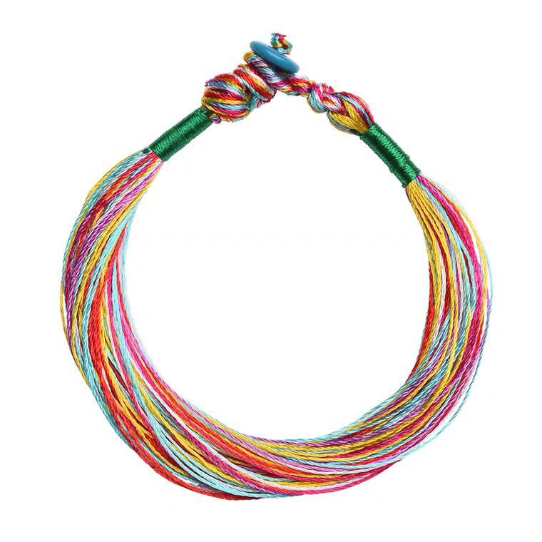Buddha Stones Tibetan Handmade Five Colorful Thread Dragon Boat Festival Protection Adult Child String Bracelet - image 8