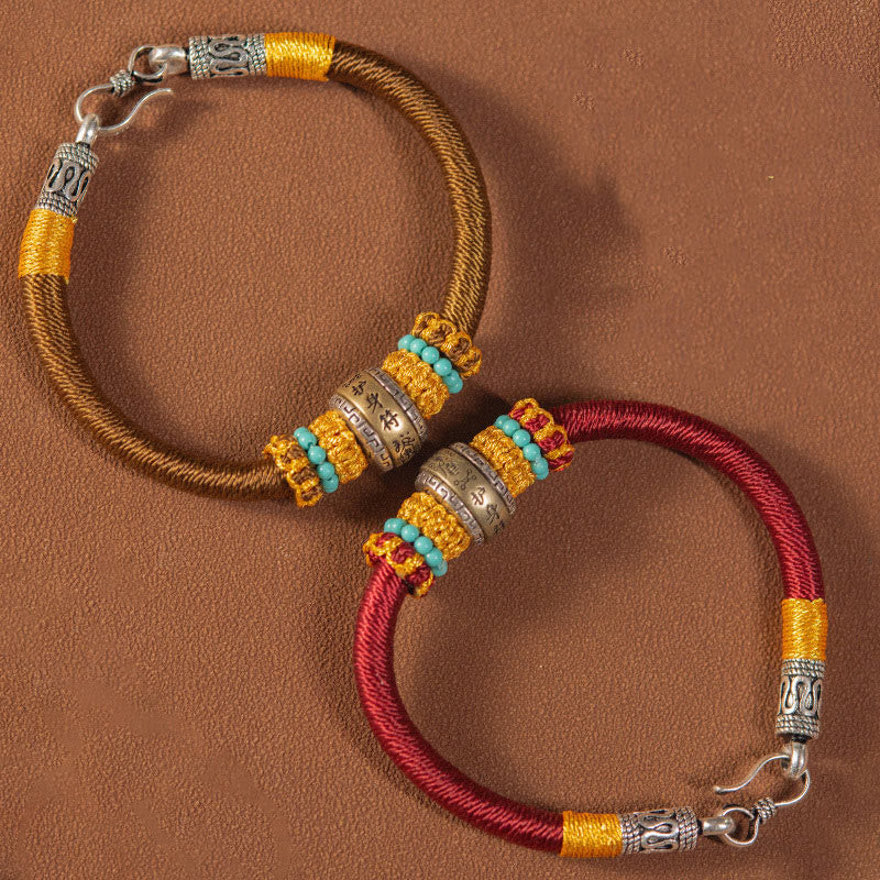 Buddha Stones Handmade Tibetan Amulet King Kong Knot Luck Protection Braided Bracelet - image 1