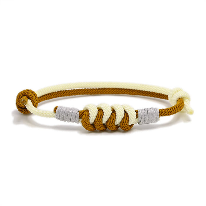 Buddha Stones Simple Design King Kong Knot Strength Braid String Bracelet - Brown(Bracelet Size 15-25cm) - image 5
