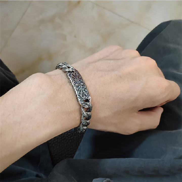 Buddha Stones Vintage Patterns Engraved Healing Bracelet - image 8