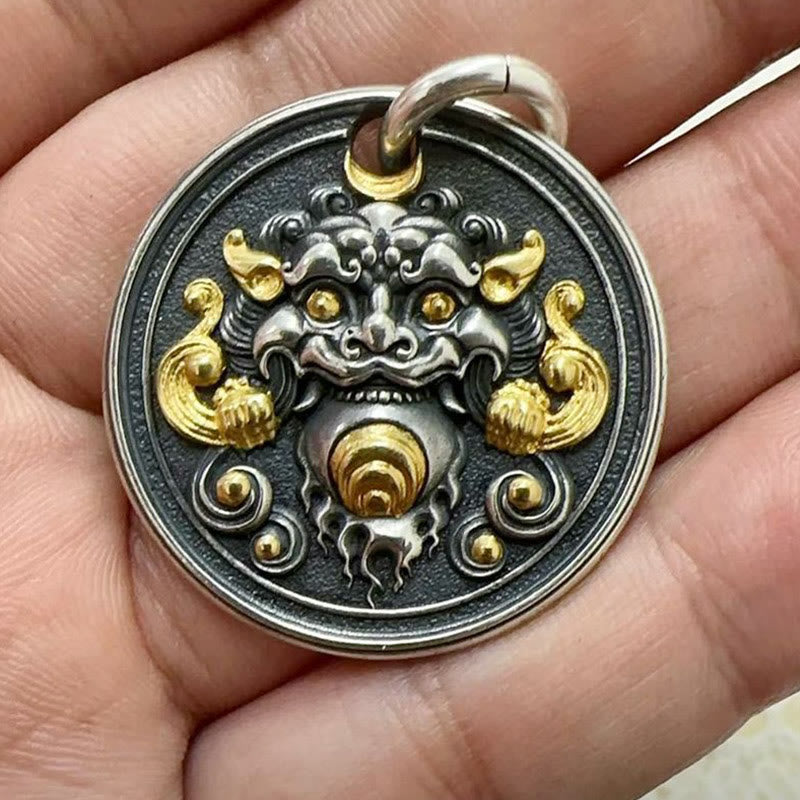 Buddha Stones Tibetan Kirtimukha Amulet Healing Necklace Pendant - image 5