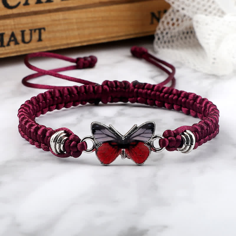 Buddha Stones Butterfly Freedom Love String Charm Bracelet - image 12