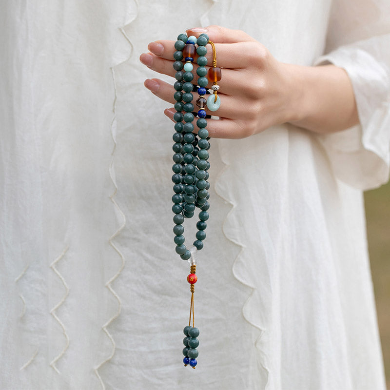 Buddha Stones 108 Beads Bodhi Seed Blessing Meditation Bracelet Mala - image 2