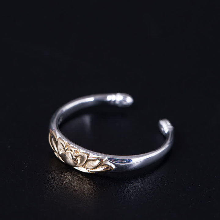 Buddha Stones 925 Sterling Silver Lotus Flower New Beginning Ring - image 3