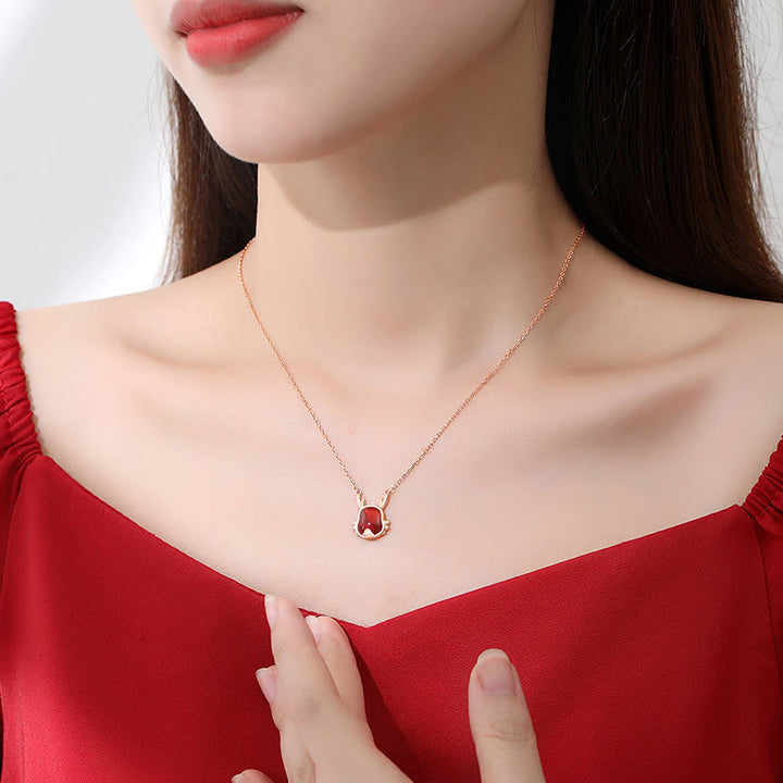 ❗❗❗A Flash Sale- Buddha Stones 925 Sterling Silver Year of the Dragon Natural Red Agate Dragon Attract Fortune Fu Character Strength Bracelet Necklace Pendant Earrings - image 9