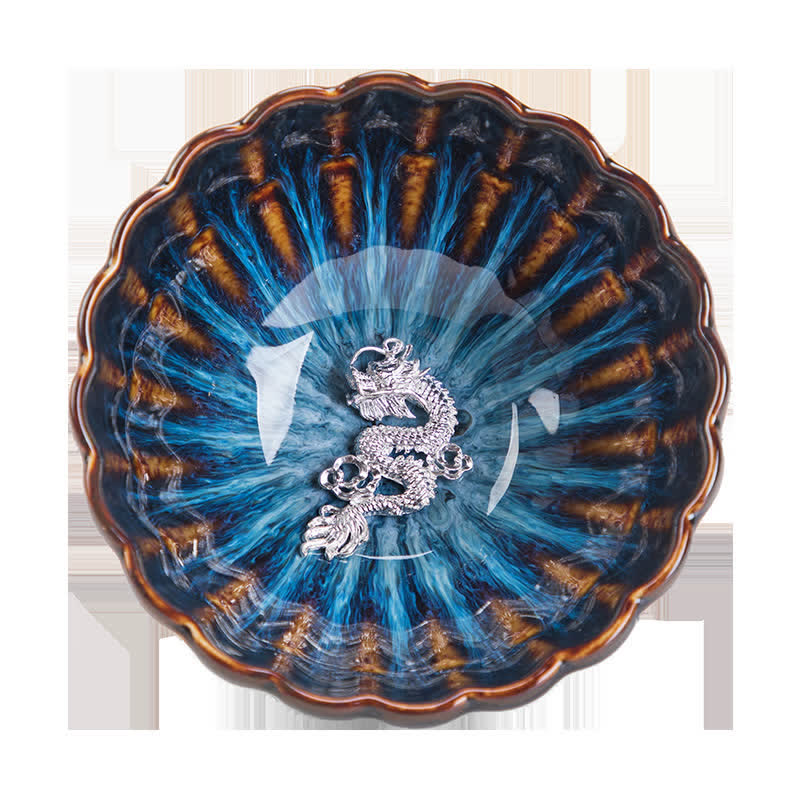 Buddha Stones Lotus Goldfish Auspicious Dragon Phoenix Ceramic Teacup Inlaid Tea Cups 130ml - image 10