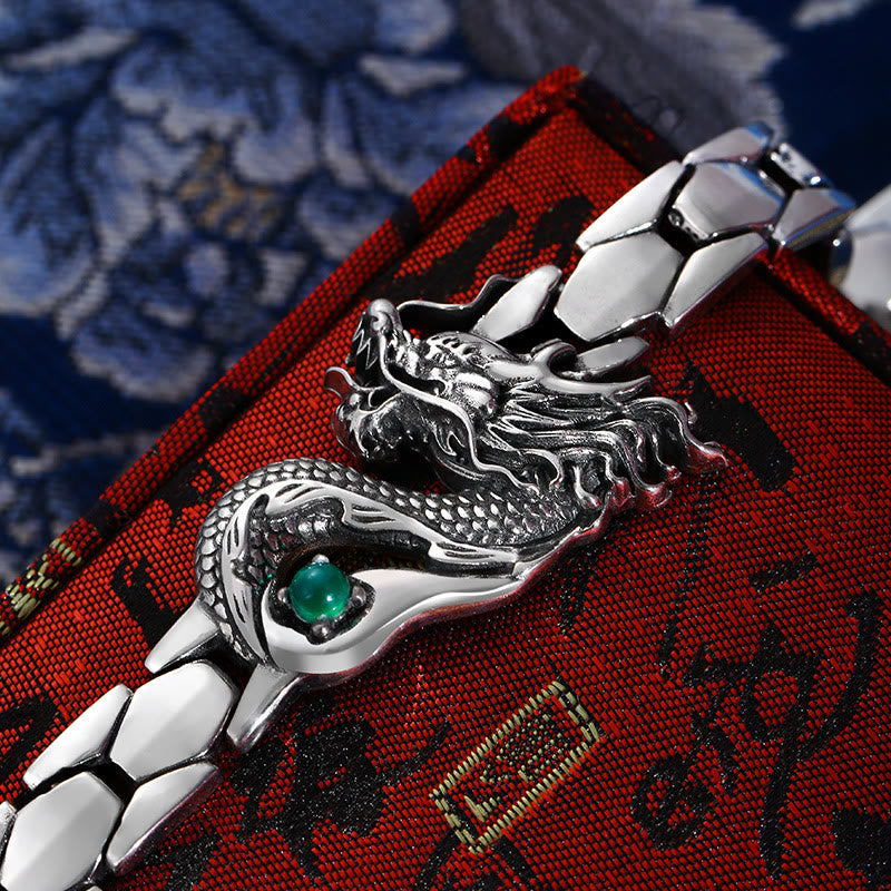 Buddha Stones Vintage Dragon Pattern Engraved Success Bracelet - image 2