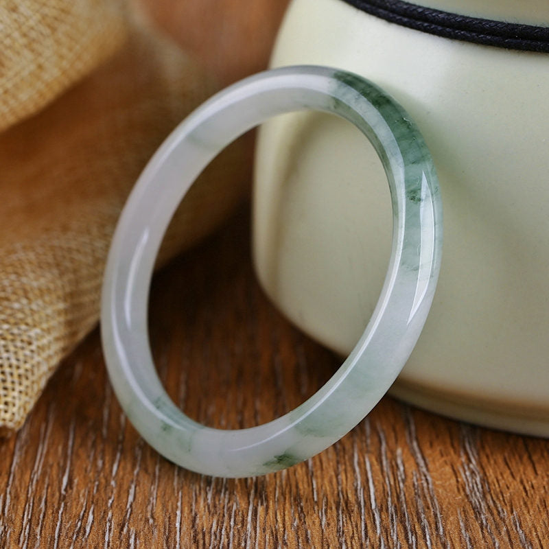 Buddha Stones Natural Jade Abundance Protection Bracelet Bangle - 66mm - image 0