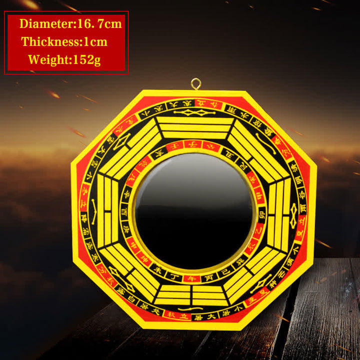 Buddha Stones Feng Shui Bagua Map Balance Living Room Energy Map Mirror - 6 IN - Convex Mirror - Yellow - image 14