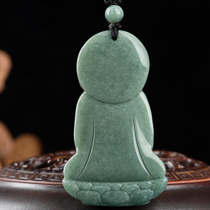 Buddha Stones Amitabha Buddha Jade Amulet Compassion String Necklace - image 6