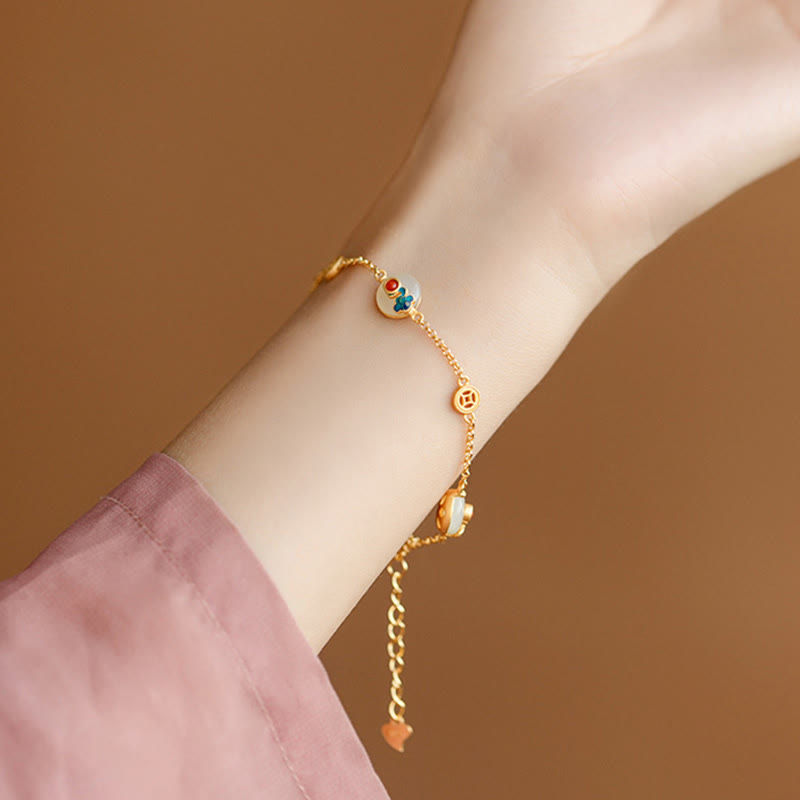 Buddha Stones Auspicious Clouds Jade Pattern Luck Bracelet - image 3