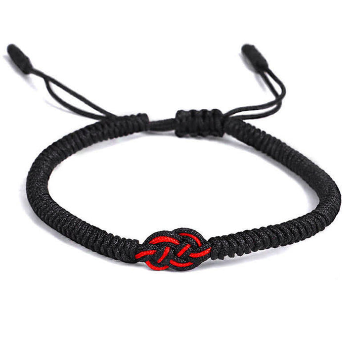 Buddha Stones 2Pcs Tibetan Luck Chinese Knot Protection String Bracelet - image 24
