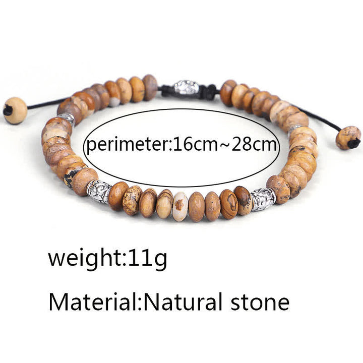 Buddha Stones Picture Jasper Positive Beads String Bracelet - image 11