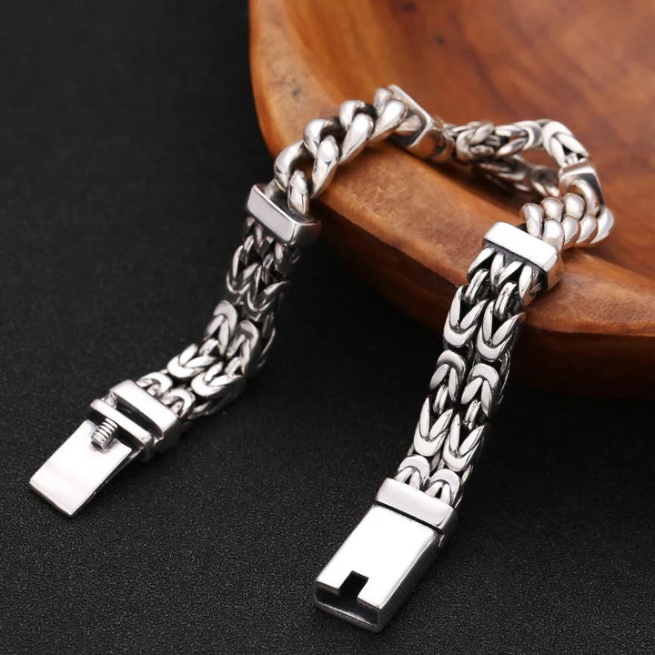 Buddha Stones Retro Chain Pattern Luck Healing Bracelet - image 2