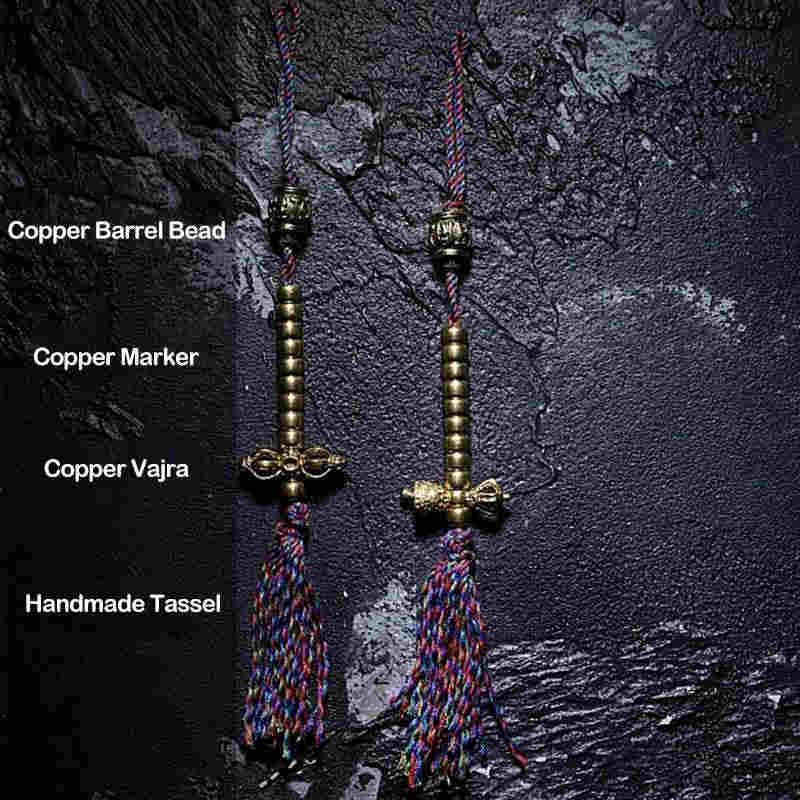 Buddha Stones Tibet 108 Mala Beads Purple Bodhi Seed Bagua Vajra Auspiciousness Bracelet - image 8