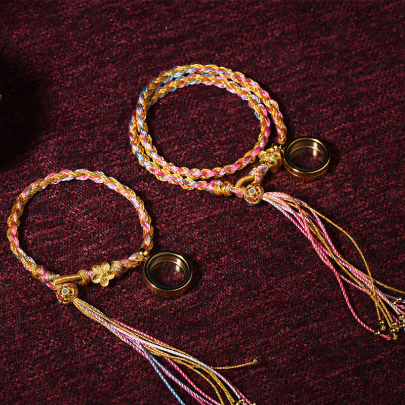 Buddha Stones Tibetan Handmade Luck Colorful String Single Double Wrap Braided Bracelet - image 1