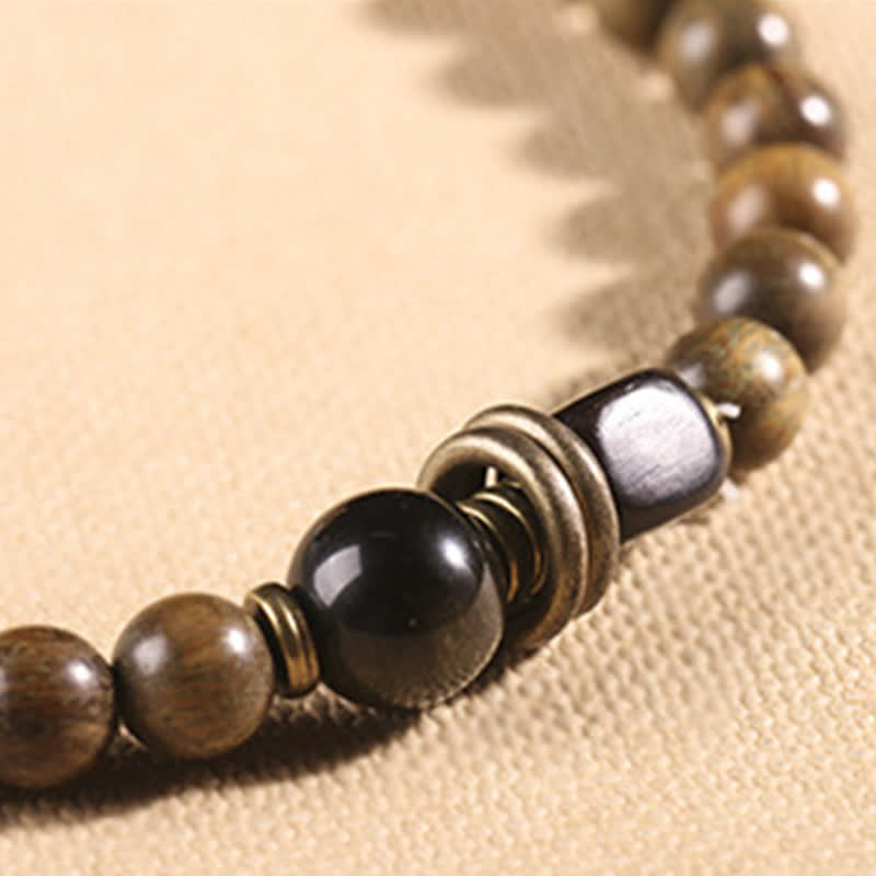 Buddha Stones Tibetan Green Sandalwood Crystal Soothing Peace Bracelet - image 14