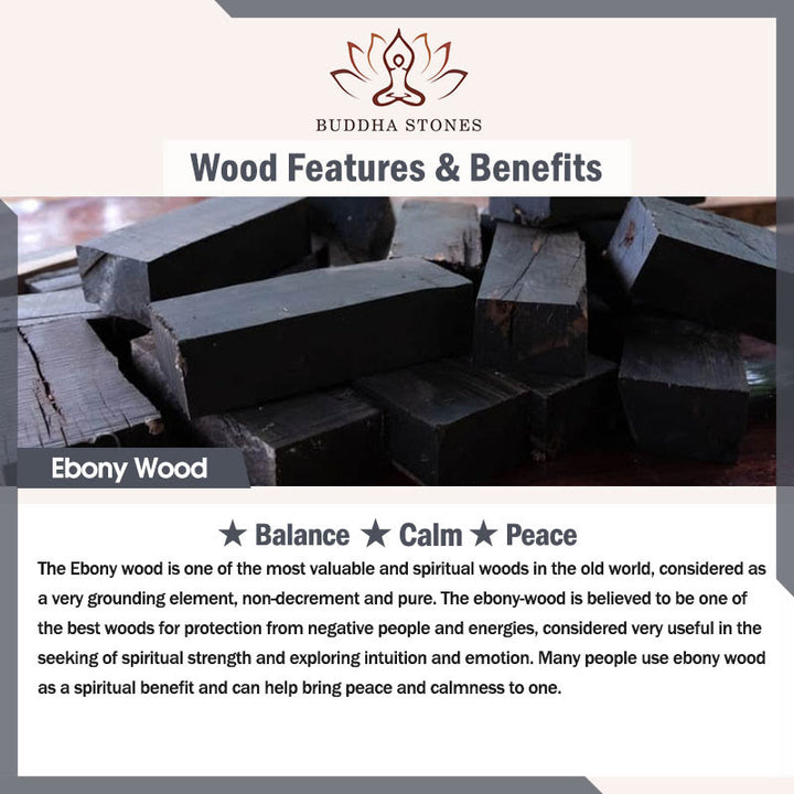 Buddha Stones Mini Formless Buddha Ebony Wood Lacquer Craft Peace Incense Stick Holder Decoration - image 5
