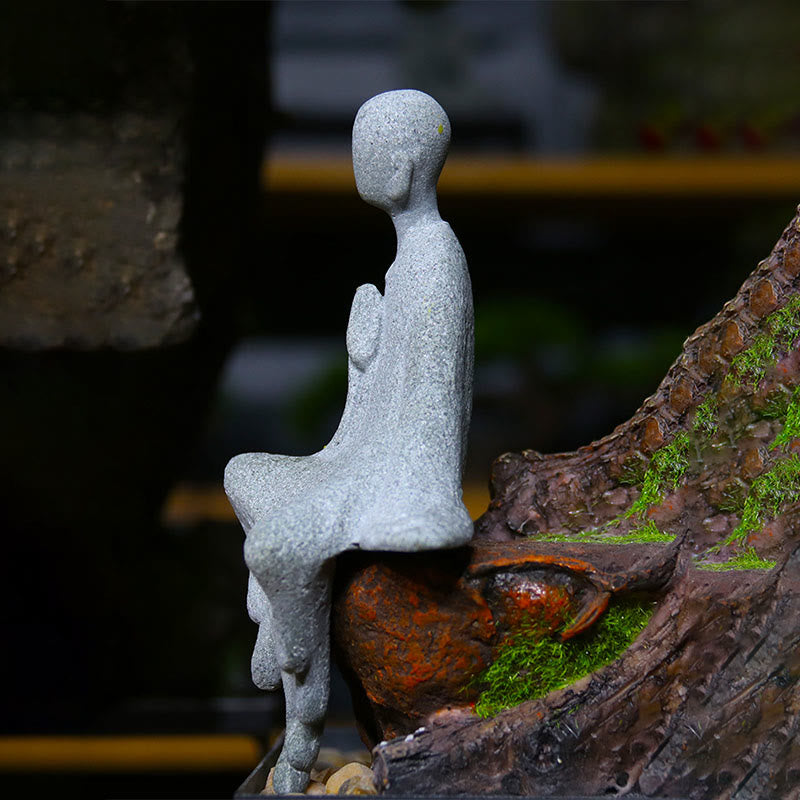 Buddha Stones Meditation Buddha Monk Serenity Home Decoration - image 23