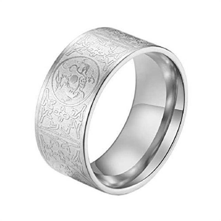 Buddha Stones Four Guardian Beast Dragon White Tiger Suzaku Basalt Carved Success Luck Ring - image 10