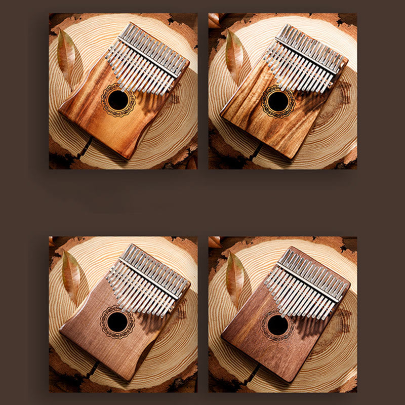 Buddha Stones Kalimba 17 Keys Thumb Piano Mahogany Wood Acacia Walnut Portable Finger Piano - image 22