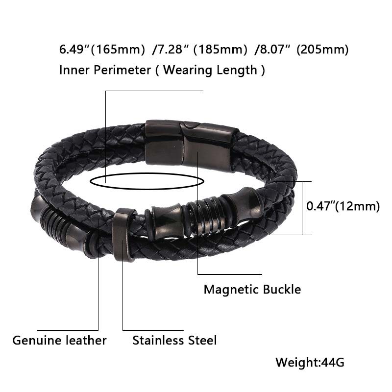 Buddha Stones Layered Leather Weave Fortune Bracelet - image 7