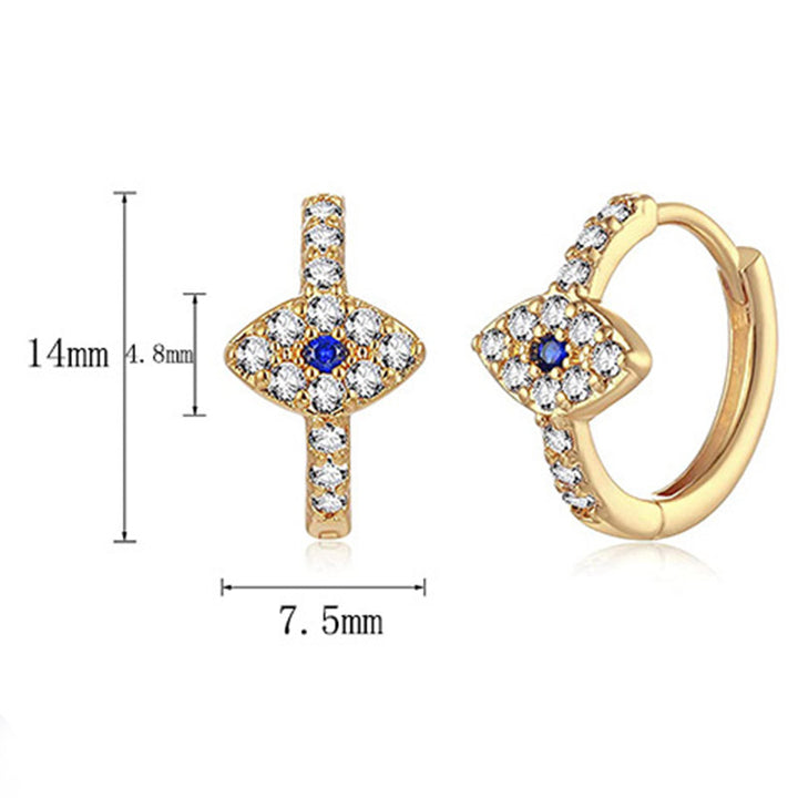 Buddha Stones 925 Sterling Silver Evil Eye Symbol Blessing Stud Earrings - image 6
