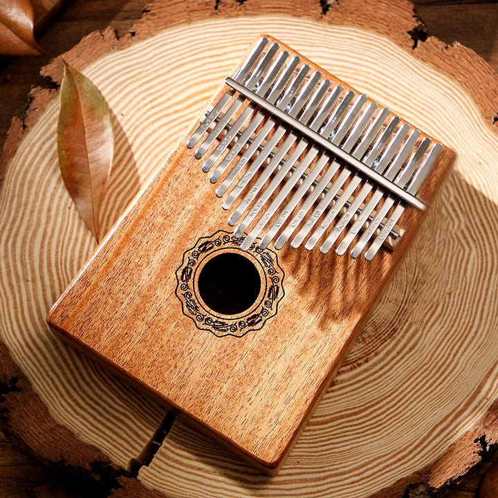 Buddha Stones Kalimba 17 Keys Thumb Piano Mahogany Wood Acacia Walnut Portable Finger Piano - 17 Keys Beige(Mahogany Wood) - image 1