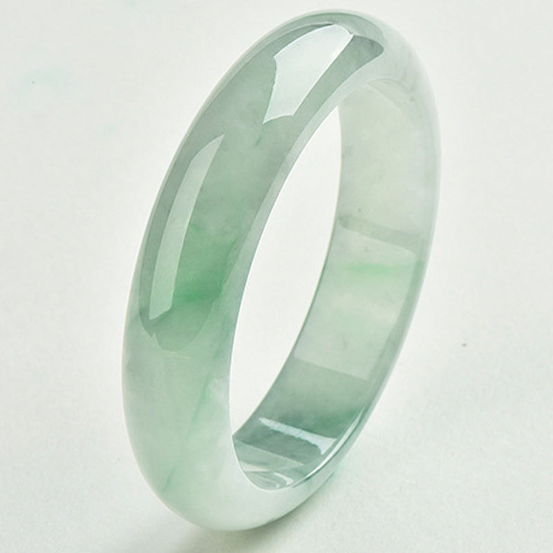 Buddha Stones  Natural Jade Prosperity Wealth Luck Bangle Bracelet - image 3