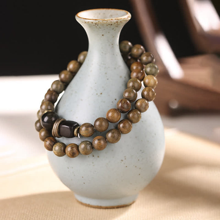 Buddha Stones Tibetan Green Sandalwood Crystal Soothing Peace Bracelet - image 11