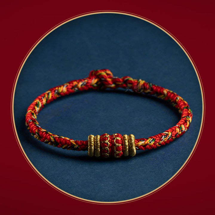 Buddha Stones Tibet Handmade Chinese Zodiac Natal Buddha Luck Strength Braided String Bracelet - image 10