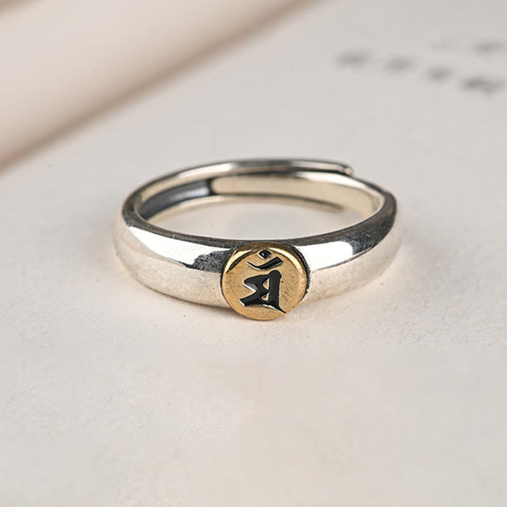 Buddha Stones Tibetan Om Mani Padme Hum Carved Chinese Zodiac Natal Buddha Peace Ring - image 19