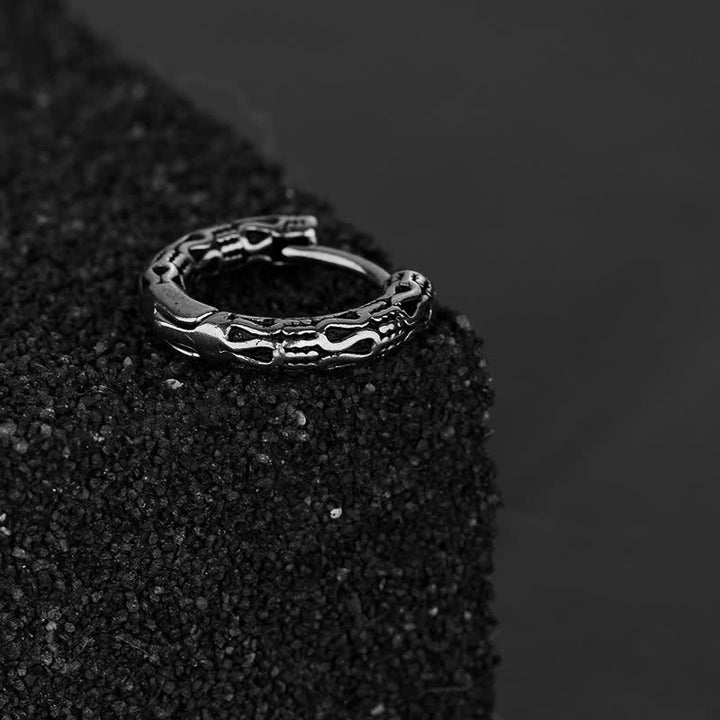 Retro Pattern Titanium Steel Balance Earrings - image 2