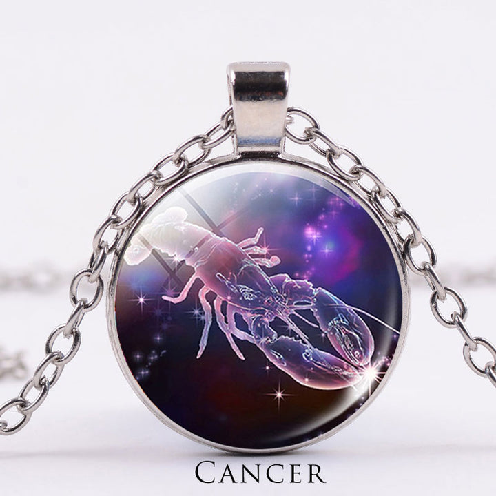 12 Constellations of the Zodiac Moon Starry Sky Protection Blessing Necklace Pendant - image 21