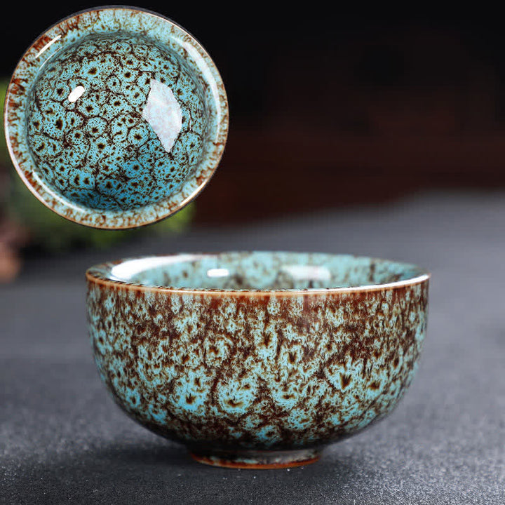 Buddha Stones Colorful Ceramic Teacup Home Office Tea Cups - Aqua - image 78